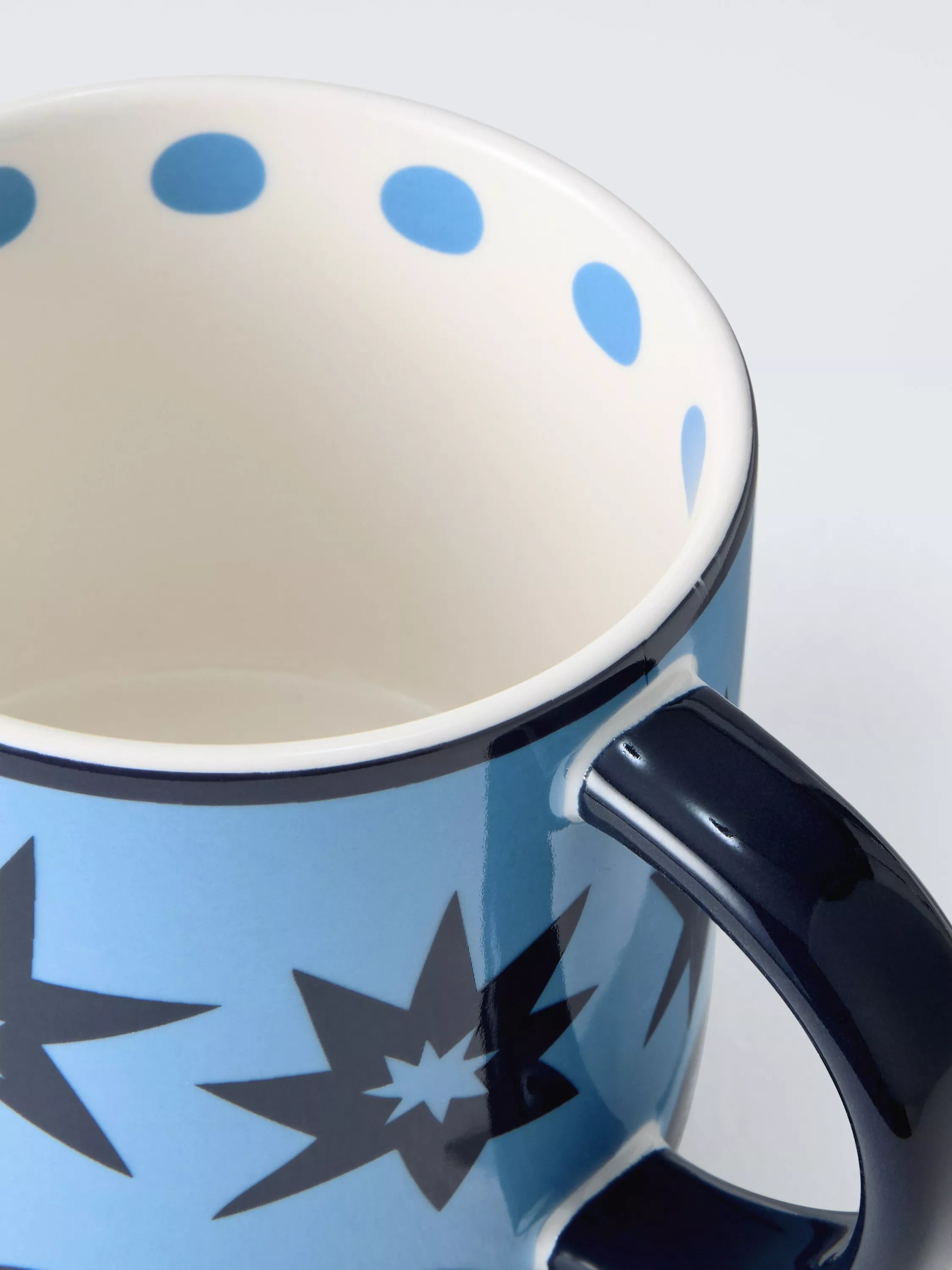 John Lewis stoneware mug blue 385ml, imported from the UK