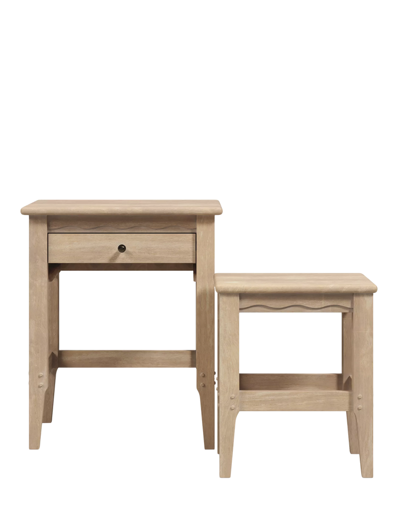 Laura Ashley Calford nest of tables solid oak white-washed finish, UK version