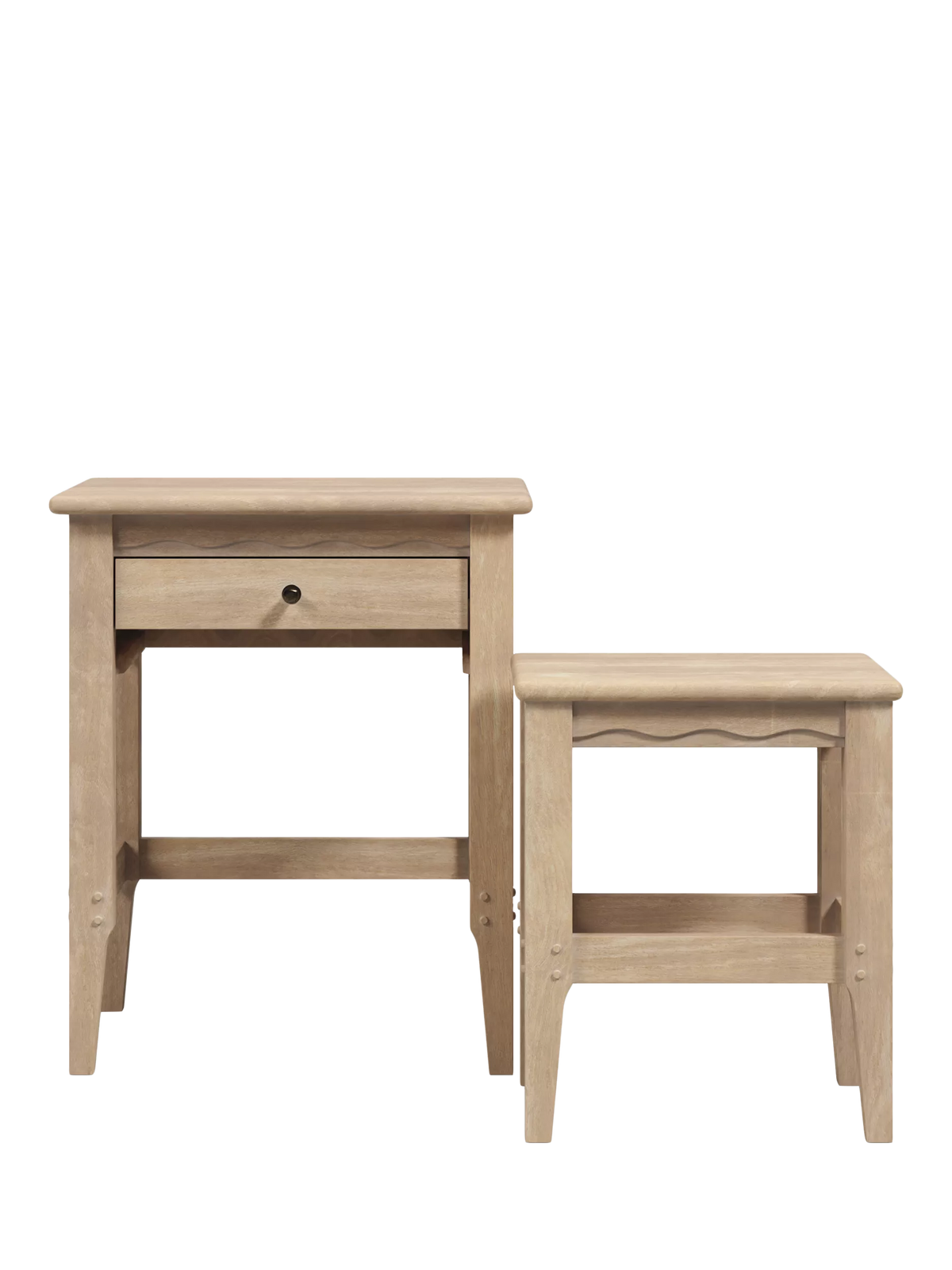 Laura Ashley Calford nest of tables solid oak white-washed finish, UK version