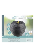Kaemingk sphere solar water feature black stone effect LED, imported from the UK