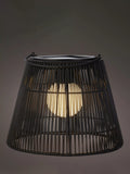 Kaemingk solar wicker lantern black 22cm, UK version