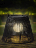 Kaemingk solar wicker lantern black 22cm, UK version