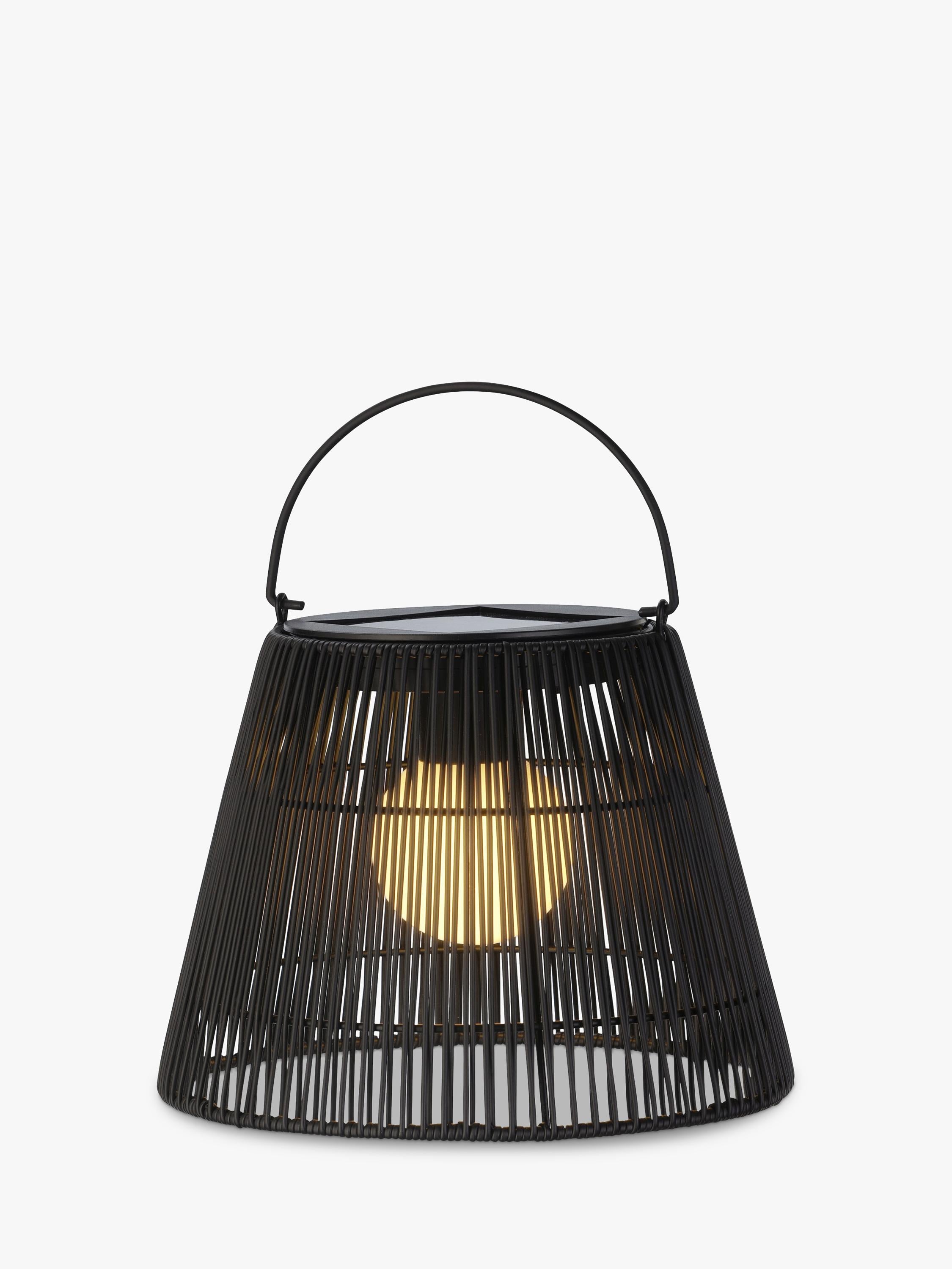 Kaemingk solar wicker lantern black 22cm, UK version