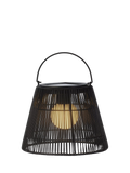Kaemingk solar wicker lantern black 22cm, UK version
