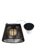 Kaemingk solar wicker lantern black 22cm, UK version