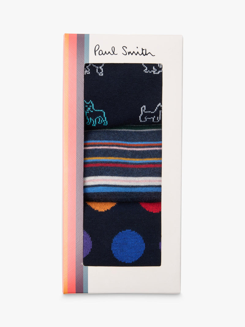 Paul Smith mixed print socks pack of 3 - British product