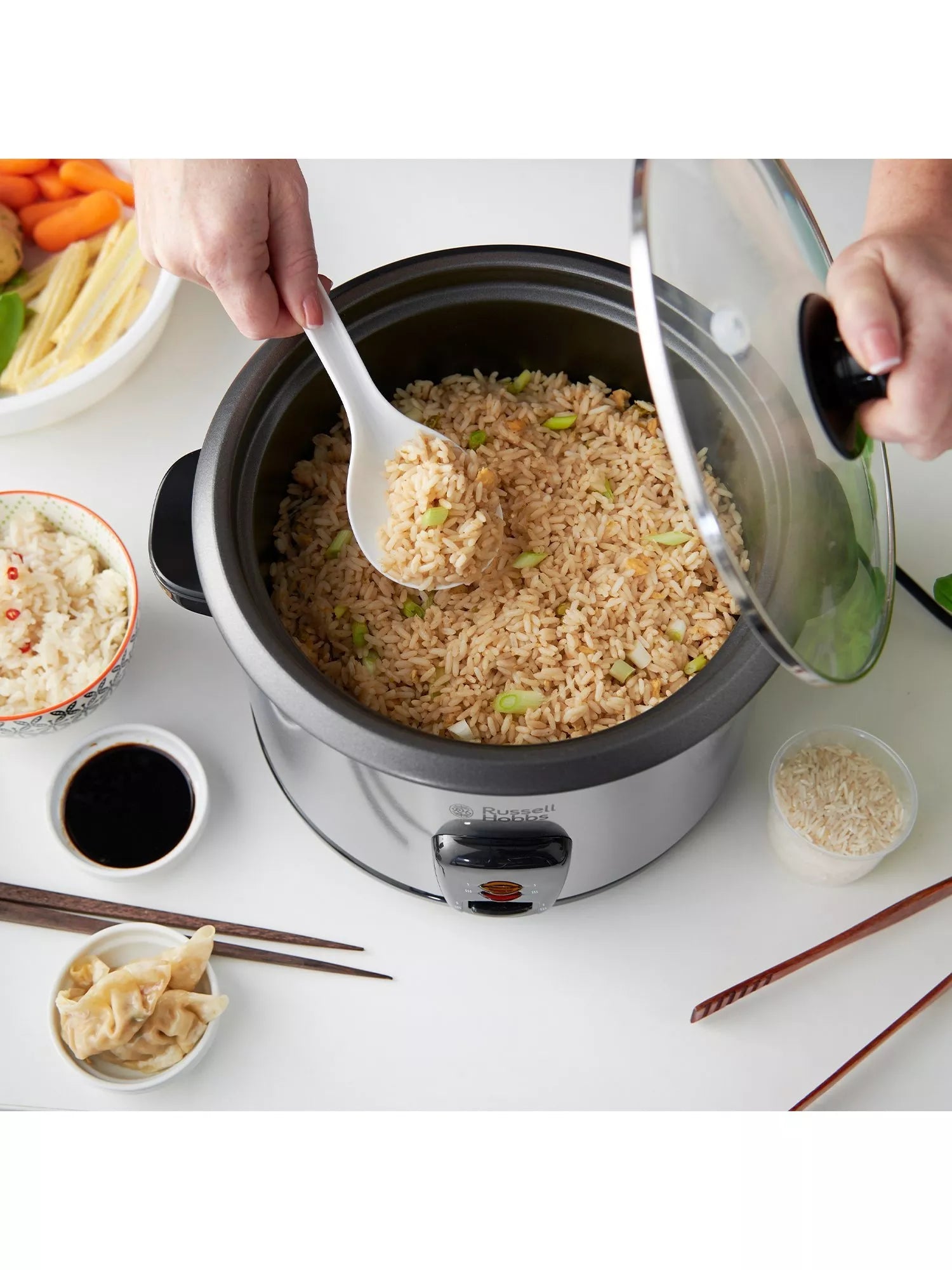 Russell Hobbs rice cooker steamer 1.8L stainless steel - British product