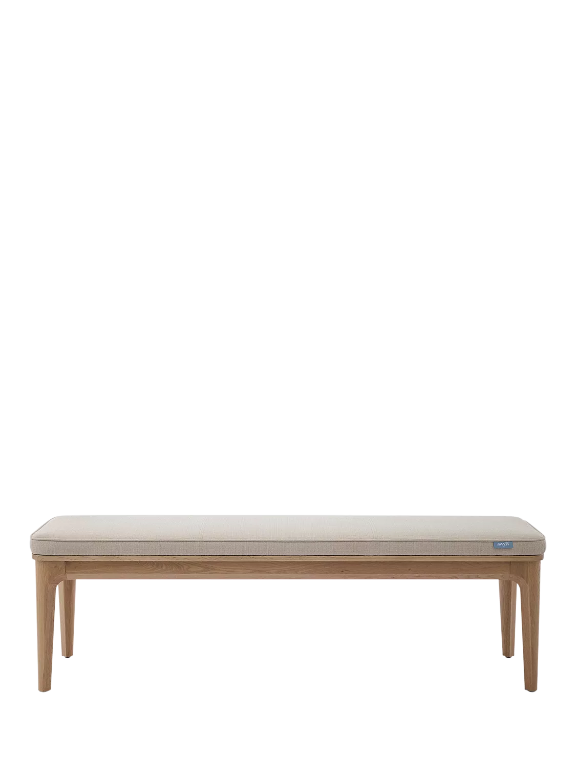 Swyft Model 01 dining bench oak oatmeal fabric (British brand)