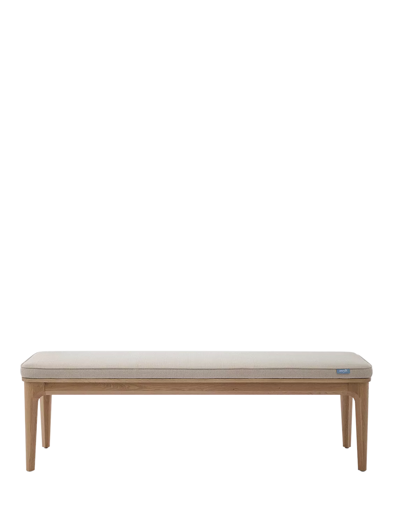 Swyft Model 01 dining bench oak oatmeal fabric (British brand)
