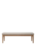 Swyft Model 01 dining bench oak oatmeal fabric (British brand)