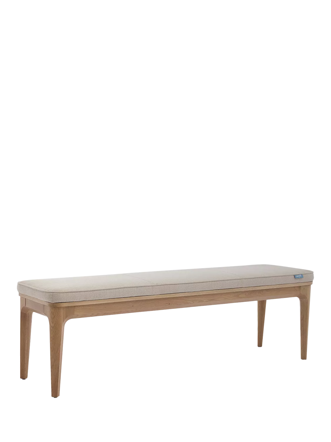 Swyft Model 01 dining bench oak oatmeal fabric (British brand)