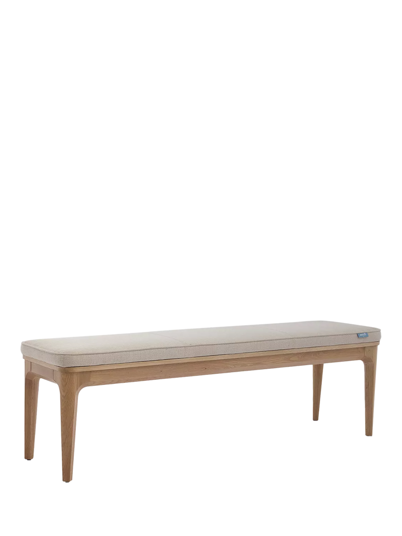 Swyft Model 01 dining bench oak oatmeal fabric (British brand)