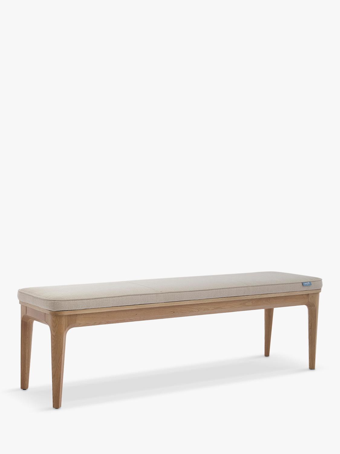 Swyft Model 01 dining bench oak oatmeal fabric (British brand)