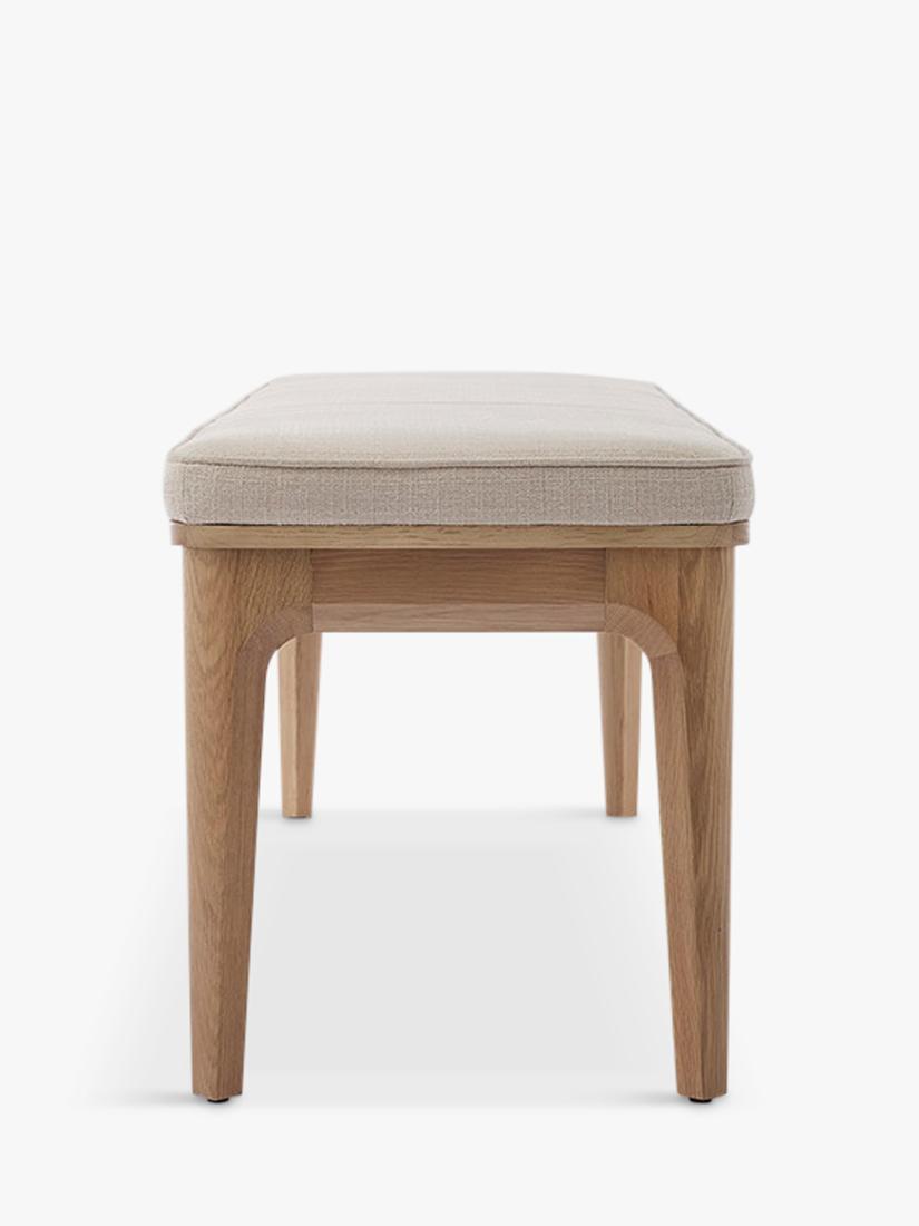 Swyft Model 01 dining bench oak oatmeal fabric (British brand)