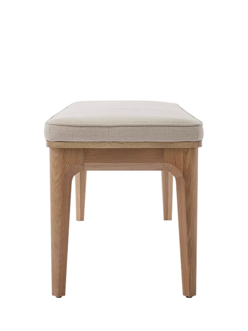 Swyft Model 01 dining bench oak oatmeal fabric (British brand)