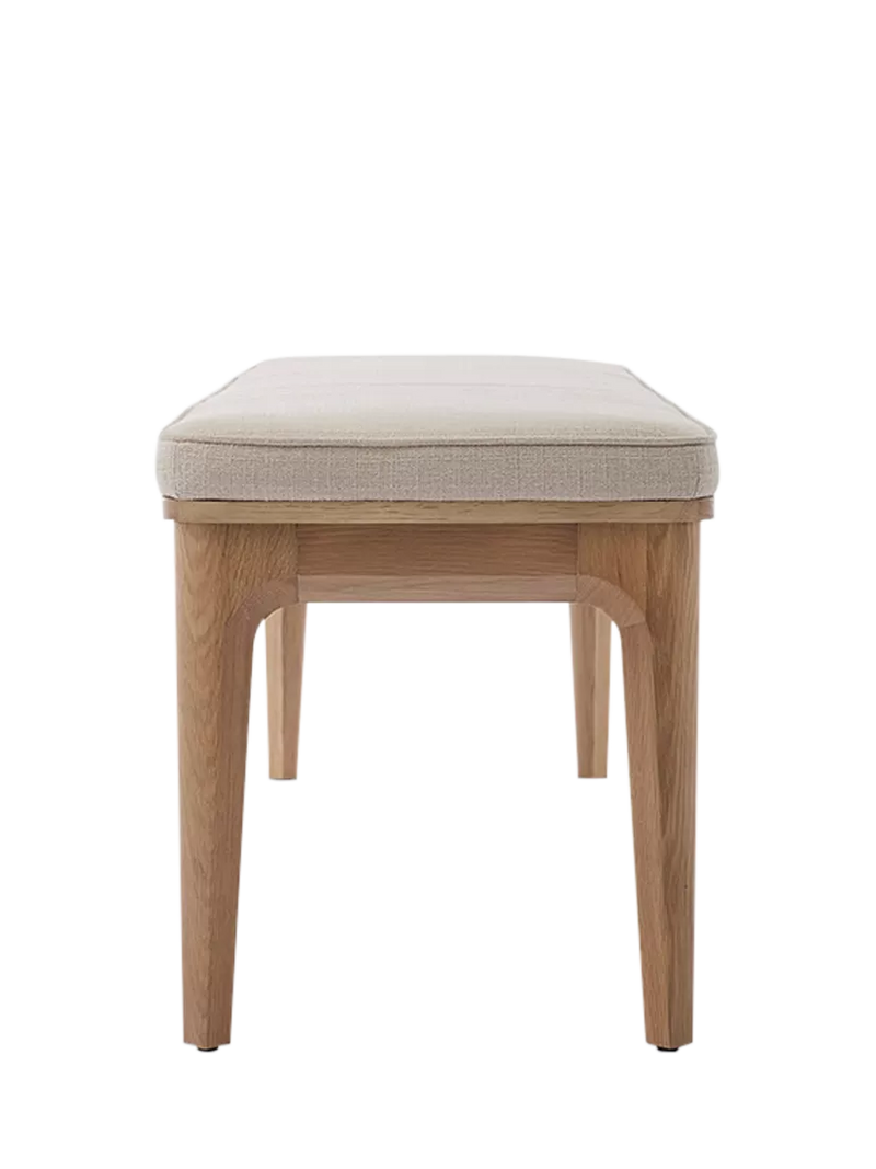 Swyft Model 01 dining bench oak oatmeal fabric (British brand)