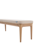 Swyft Model 01 dining bench oak oatmeal fabric (British brand)