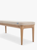Swyft Model 01 dining bench oak oatmeal fabric (British brand)