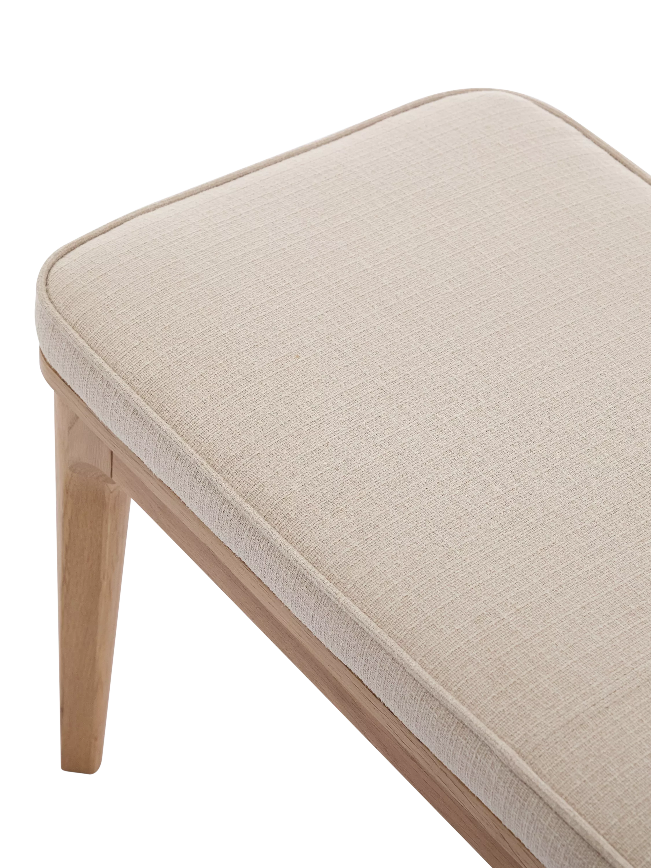 Swyft Model 01 dining bench oak oatmeal fabric (British brand)