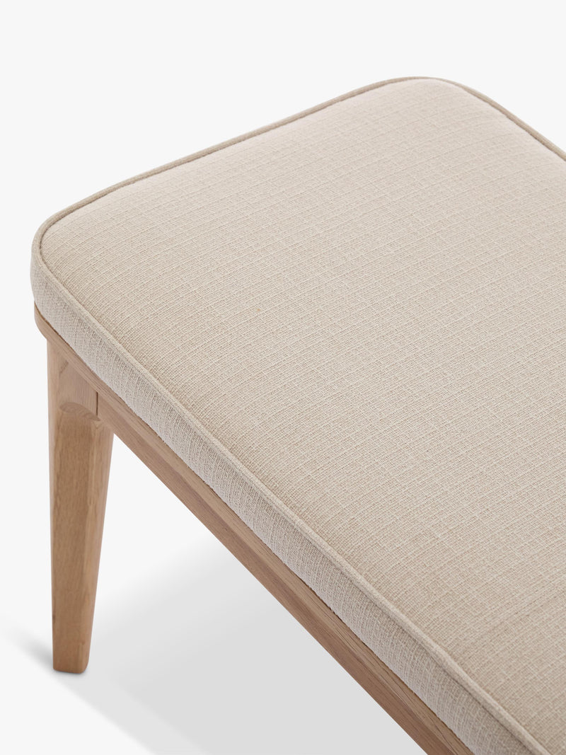 Swyft Model 01 dining bench oak oatmeal fabric (British brand)