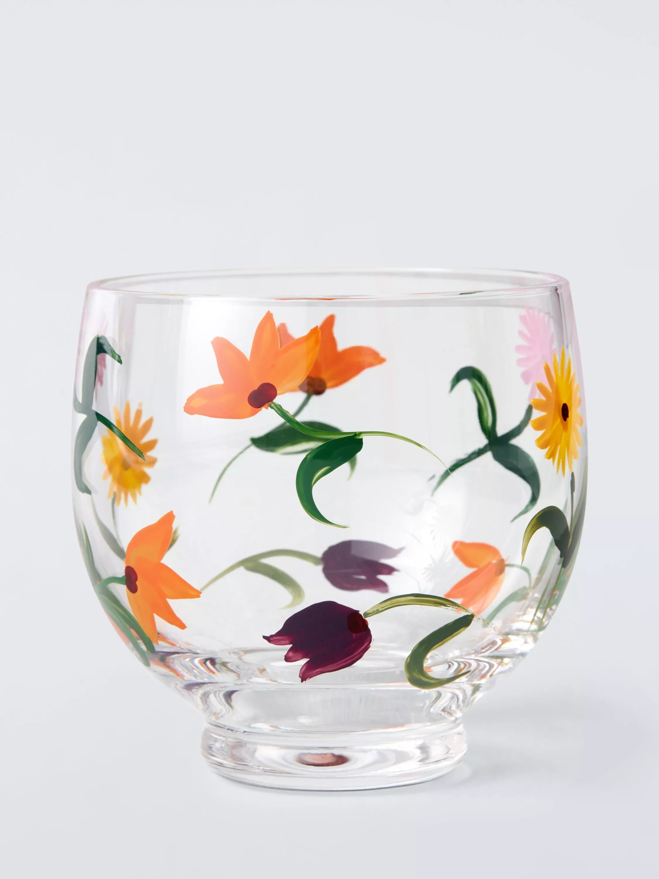 John Lewis floral glass tumbler 225ml, imported from the UK