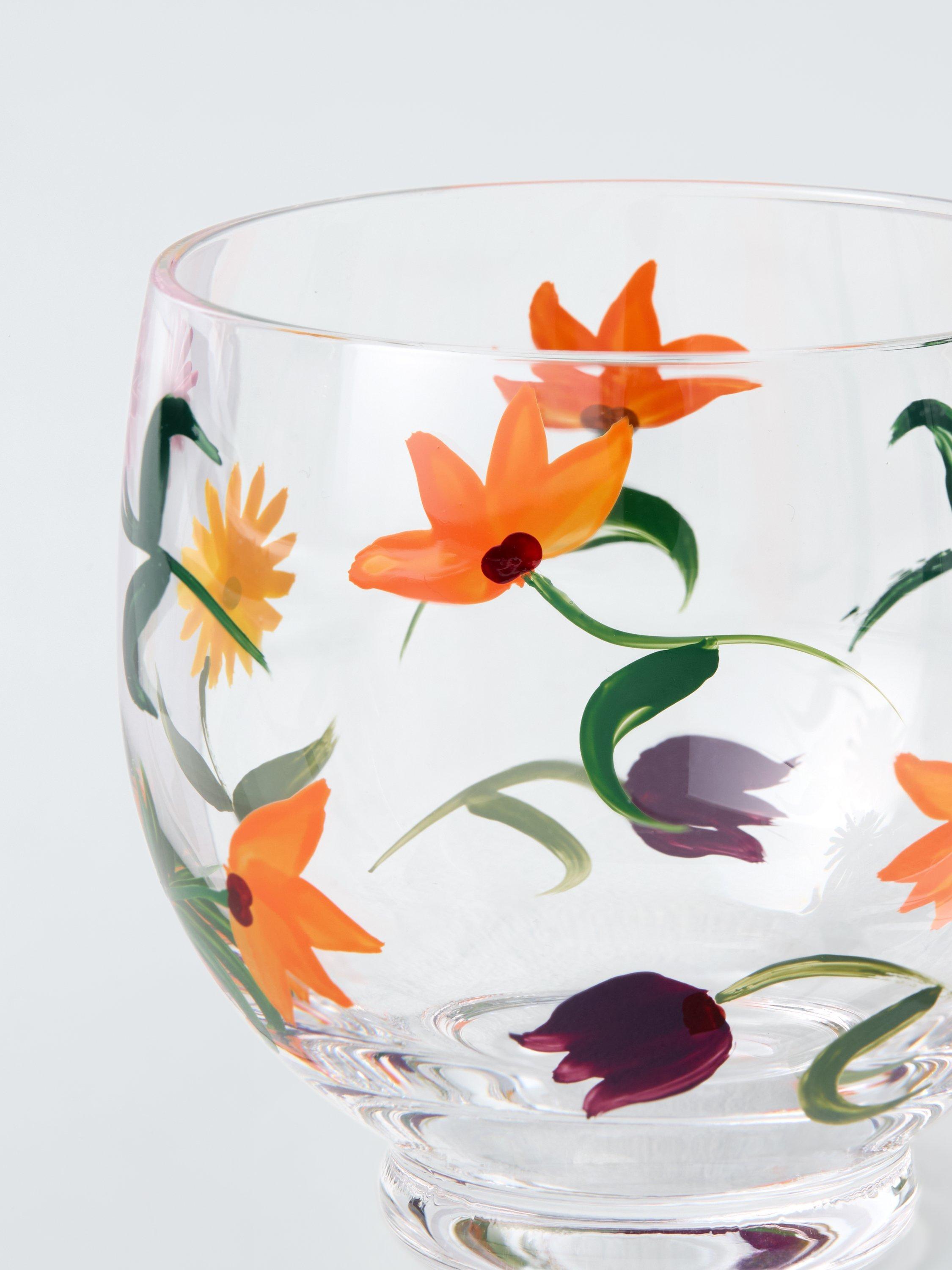 John Lewis floral glass tumbler 225ml, imported from the UK