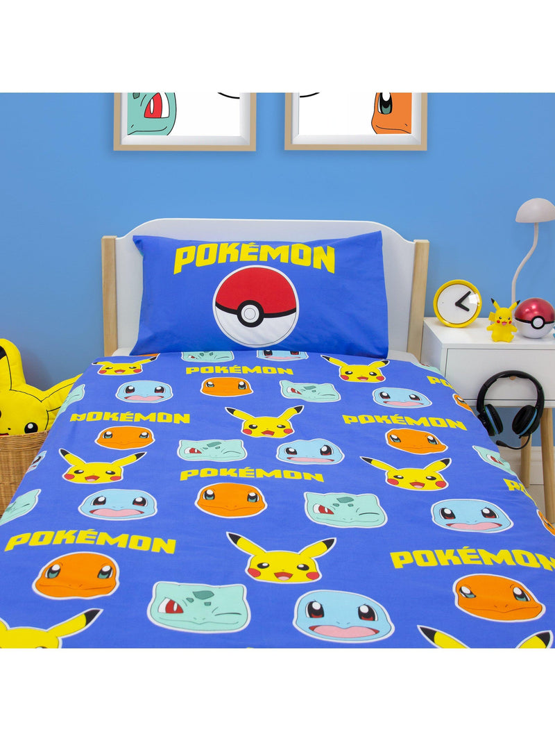 Pokémon reversible duvet cover set for single bed (British brand)