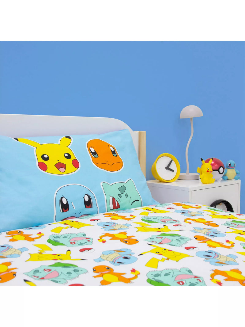 Pokémon reversible duvet cover set for single bed (British brand)