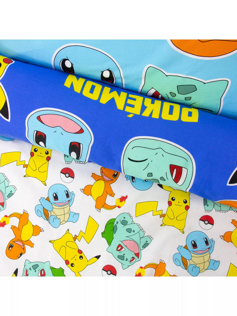 Pokémon reversible duvet cover set for single bed (British brand)