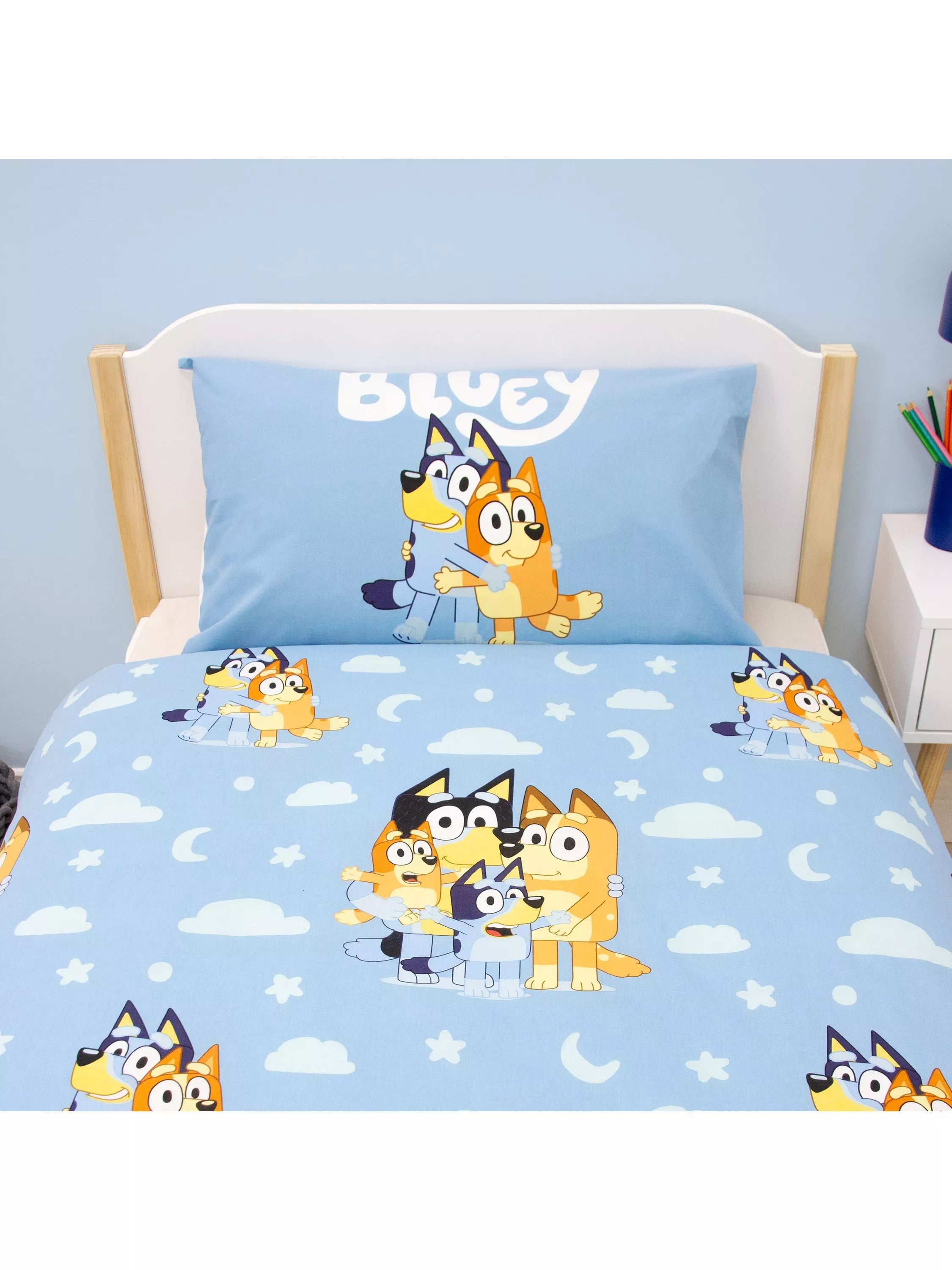 Bluey reversible duvet cover set single 135x200cm - British product