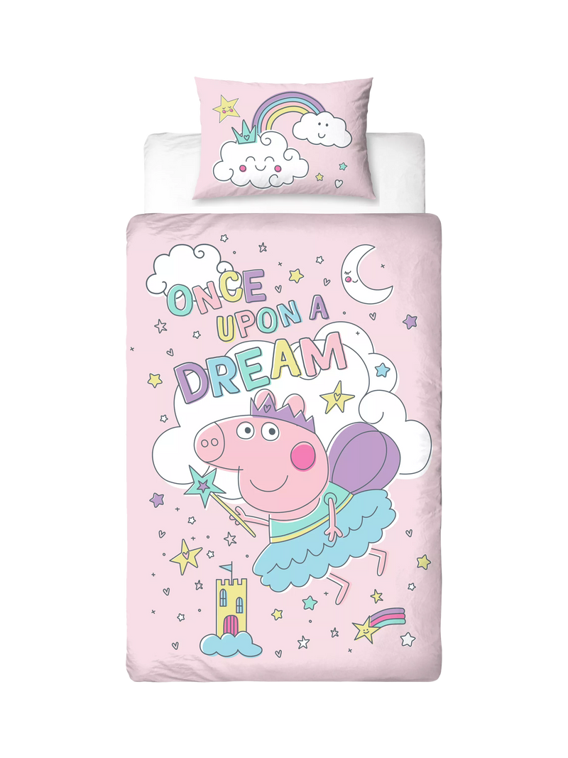 Peppa Pig reversible duvet cover set single size, UK version