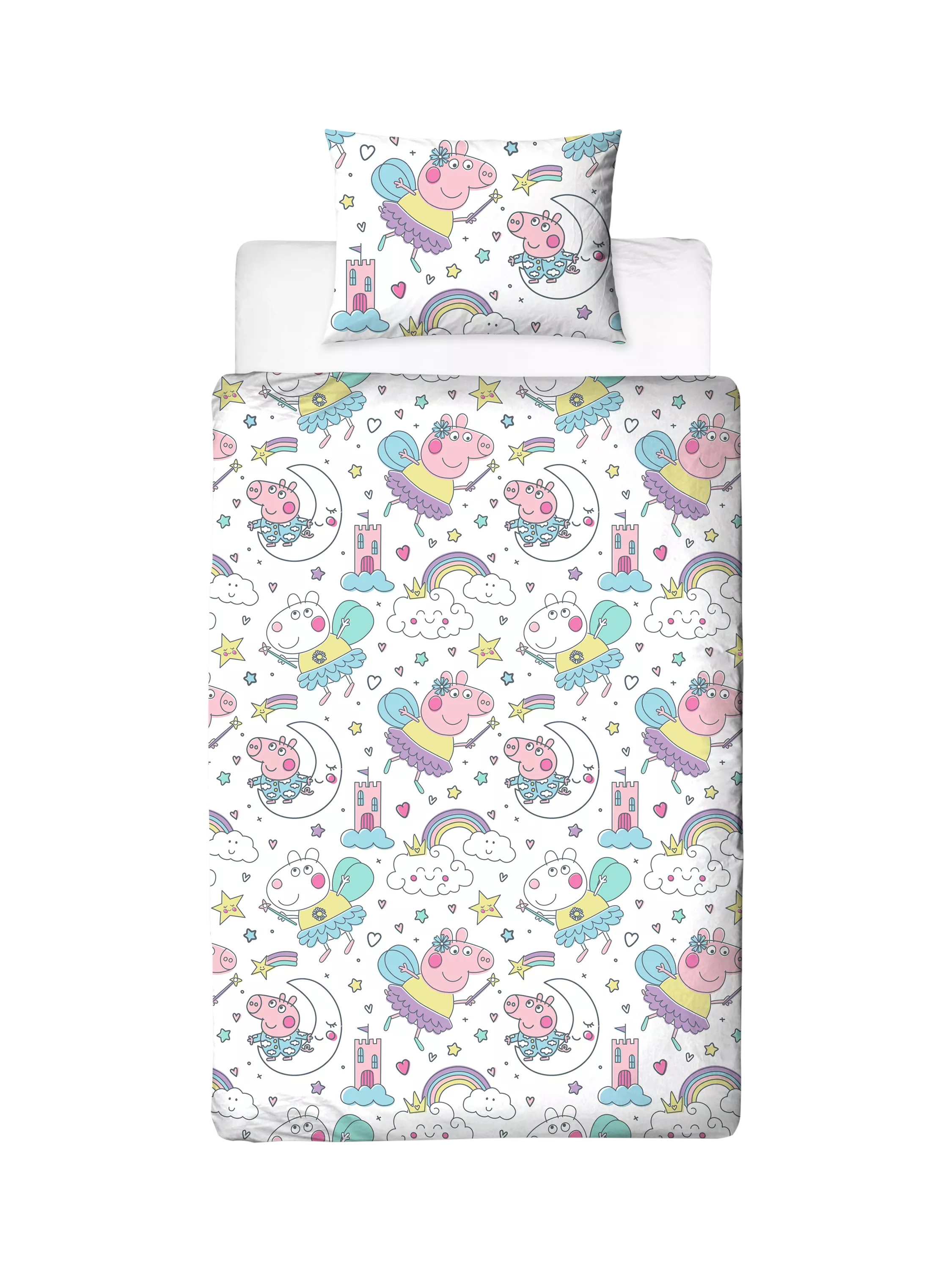Peppa Pig reversible duvet cover set single size, UK version