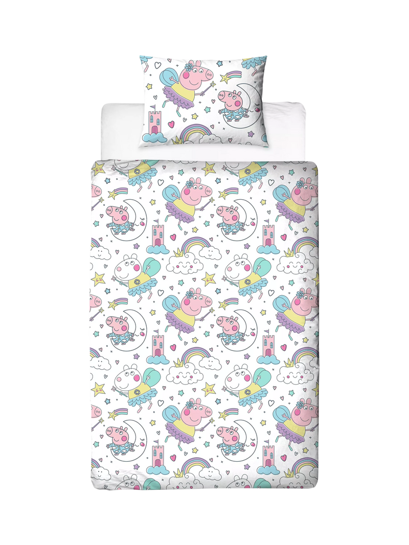Peppa Pig reversible duvet cover set single size, UK version