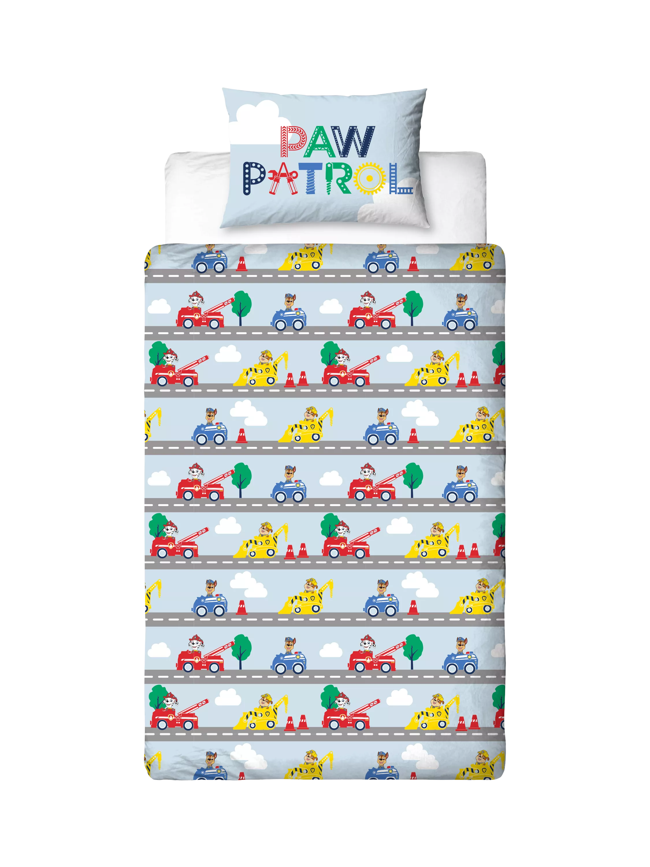 Paw Patrol reversible duvet cover set single, UK version
