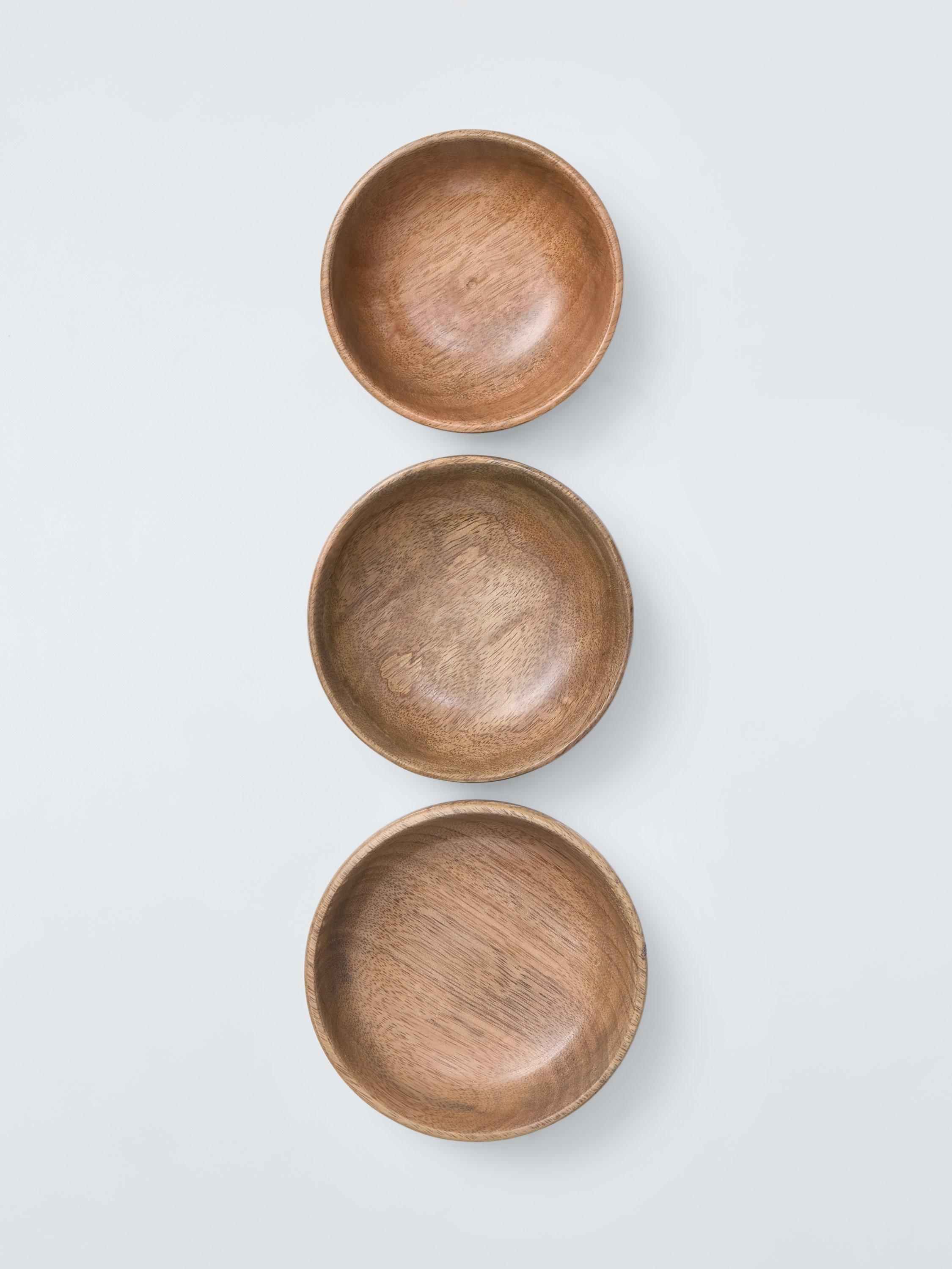 John Lewis stacking bowls set of 3 mango wood 12.5cm (British brand)