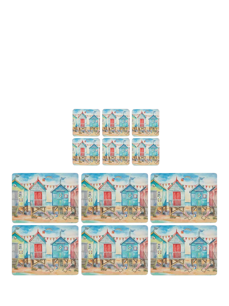 Pimpernel Beach Huts placemat set of 6 - British product