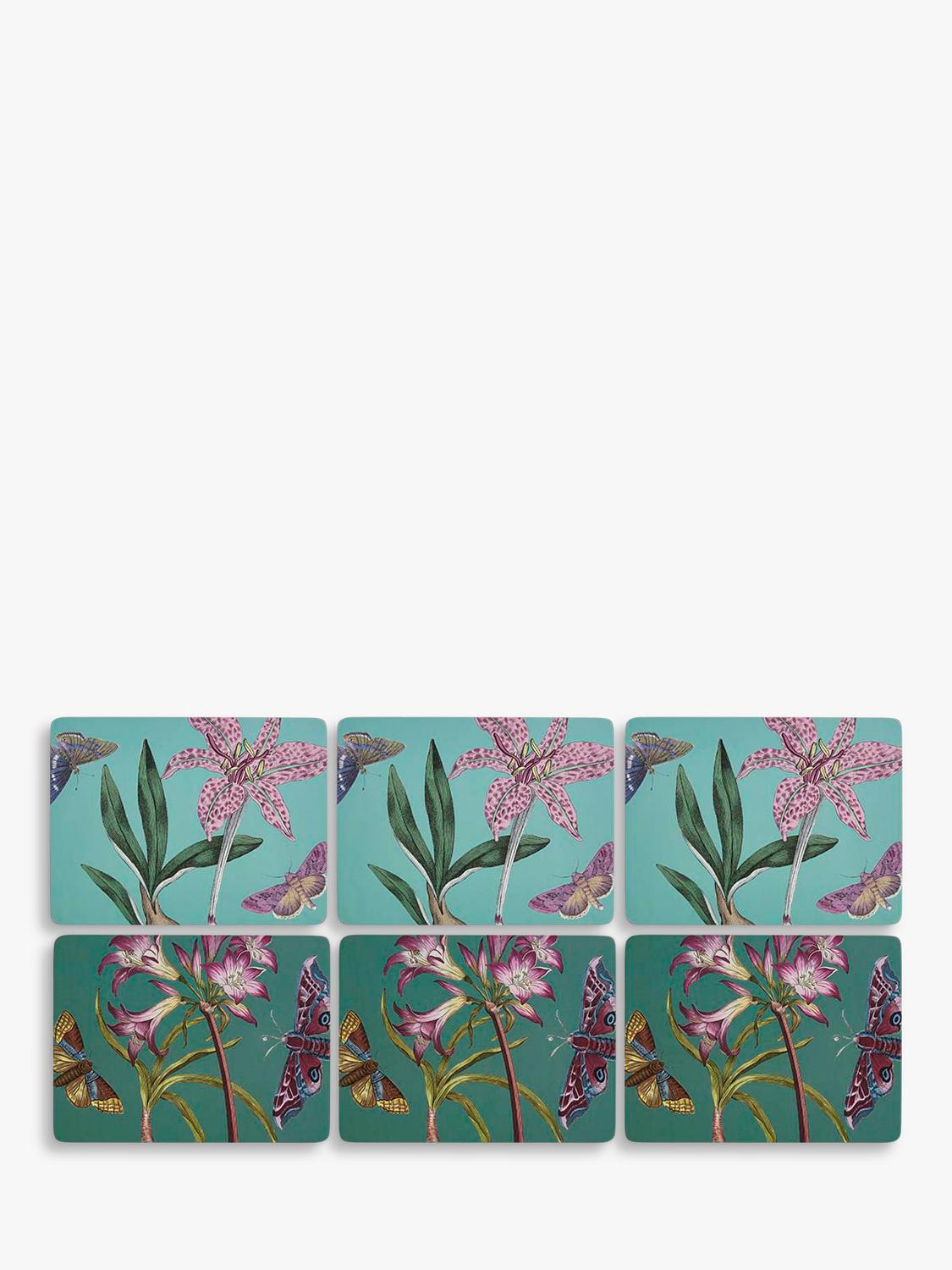 Pimpernel Botanic Garden Flora & Fauna placemat set, cork-backed - British product