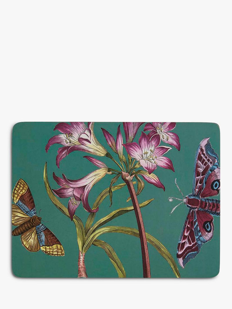 Pimpernel Botanic Garden Flora & Fauna placemat set, cork-backed - British product