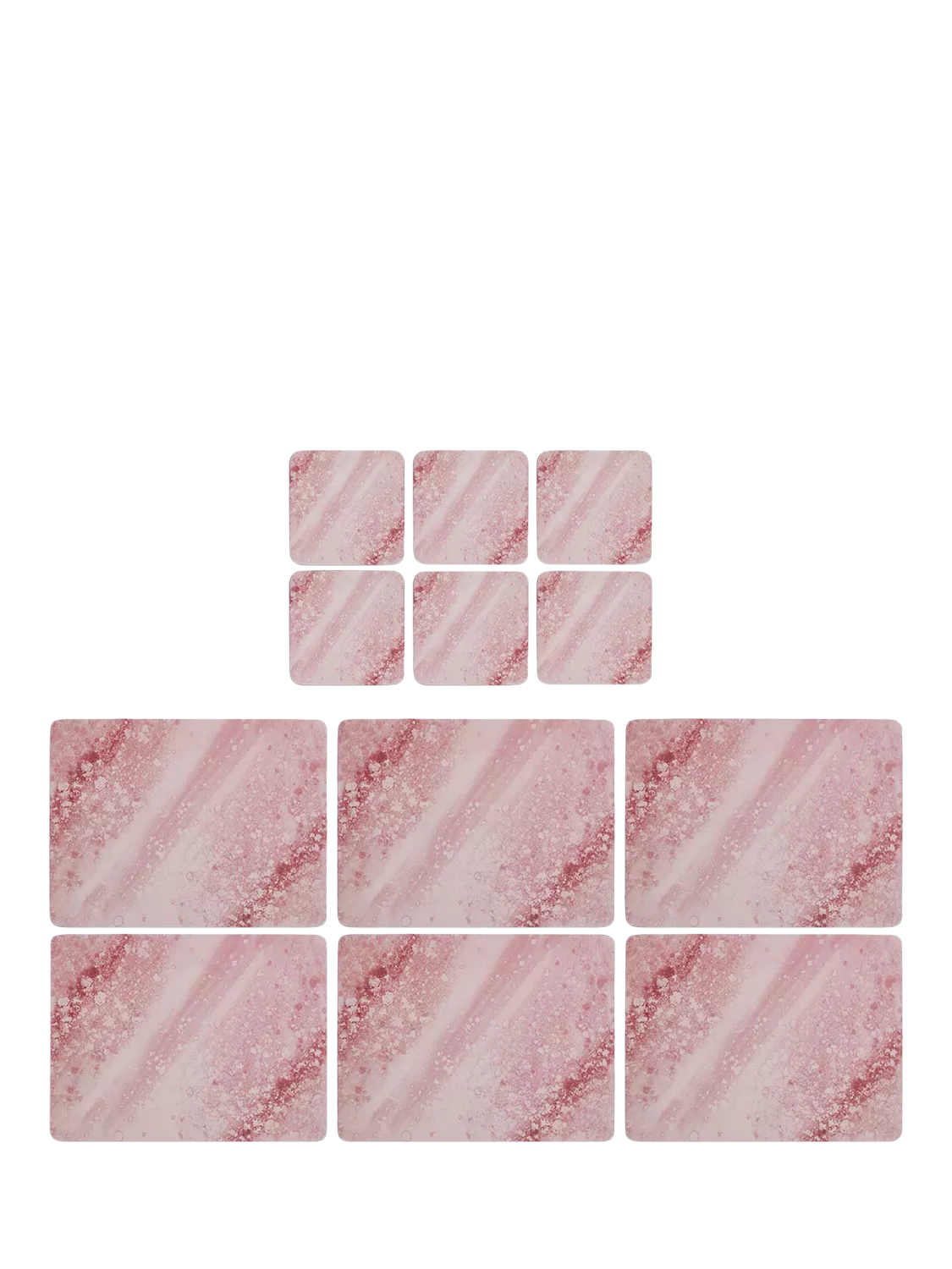 Pimpernel Rose Quartz cork-backed placemat and coaster set - British product