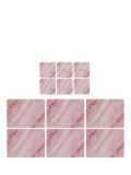 Pimpernel Rose Quartz cork-backed placemat and coaster set - British product