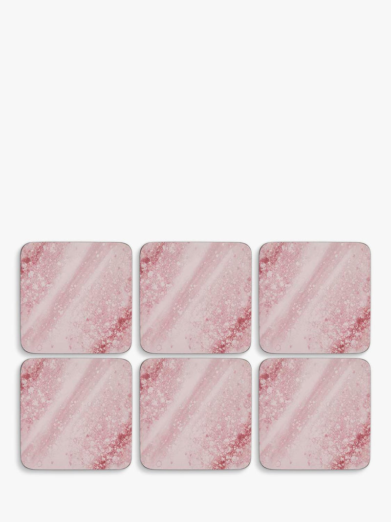 Pimpernel Rose Quartz cork-backed placemat and coaster set - British product