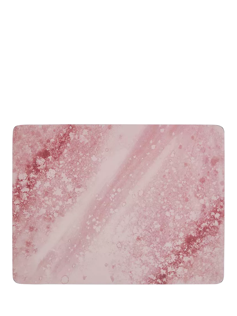Pimpernel Rose Quartz cork-backed placemat and coaster set - British product