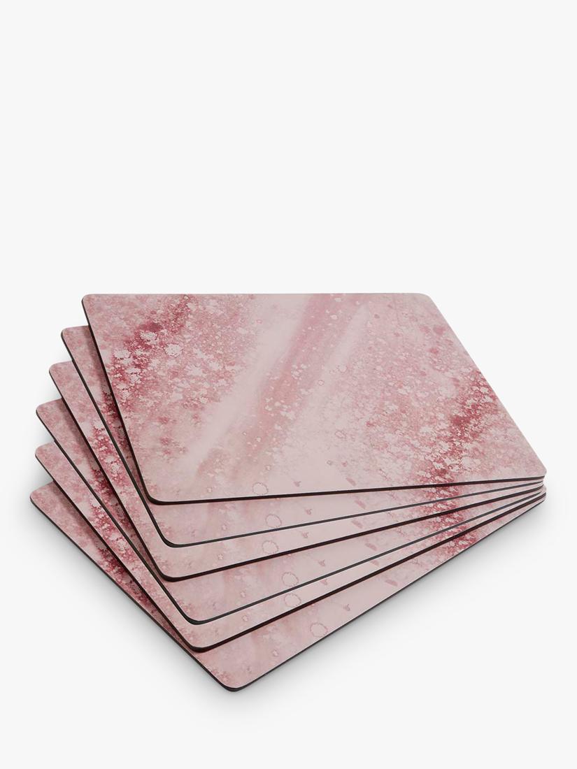 Pimpernel Rose Quartz cork-backed placemat and coaster set - British product