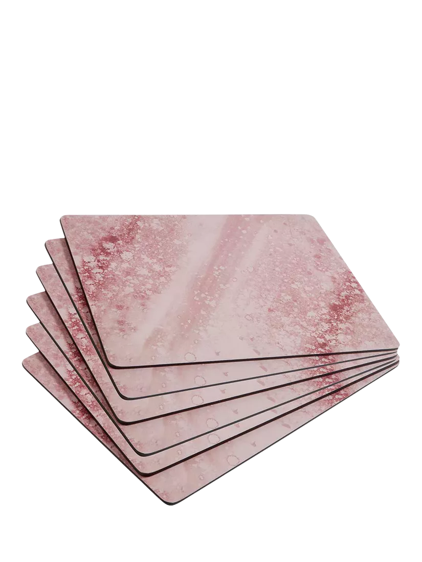 Pimpernel Rose Quartz cork-backed placemat and coaster set - British product