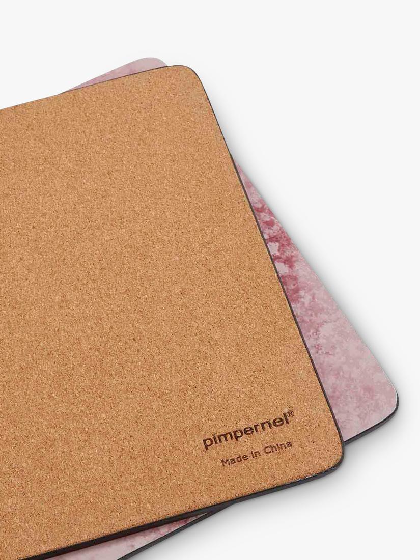 Pimpernel Rose Quartz cork-backed placemat and coaster set - British product