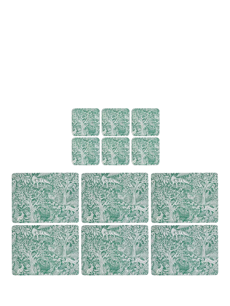 Pimpernel tapestry sage placemat coaster set (British brand)