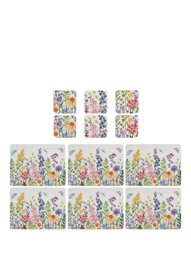 Pimpernel Wildflowers placemat and coaster set - British brand