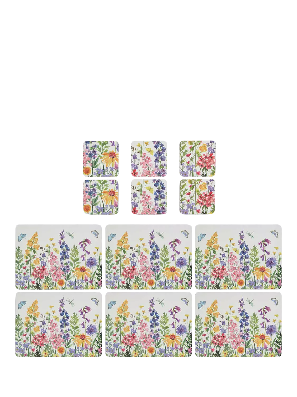 Pimpernel Wildflowers placemat and coaster set - British brand