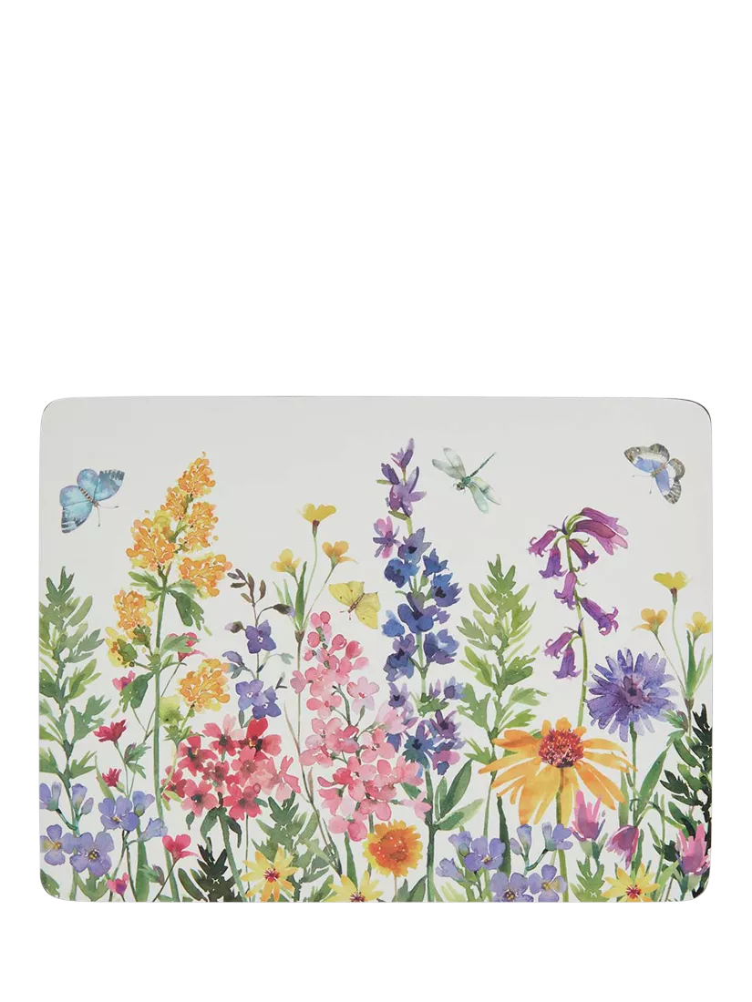 Pimpernel Wildflowers placemat and coaster set - British brand