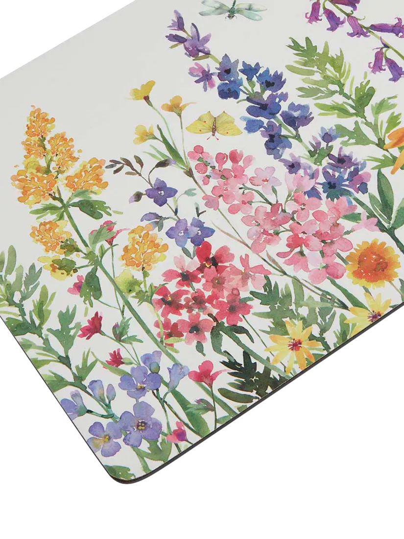 Pimpernel Wildflowers placemat and coaster set - British brand